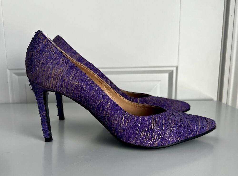 MORESCHI Purple Pumps - Made in Italy - Women's Size 38.5
